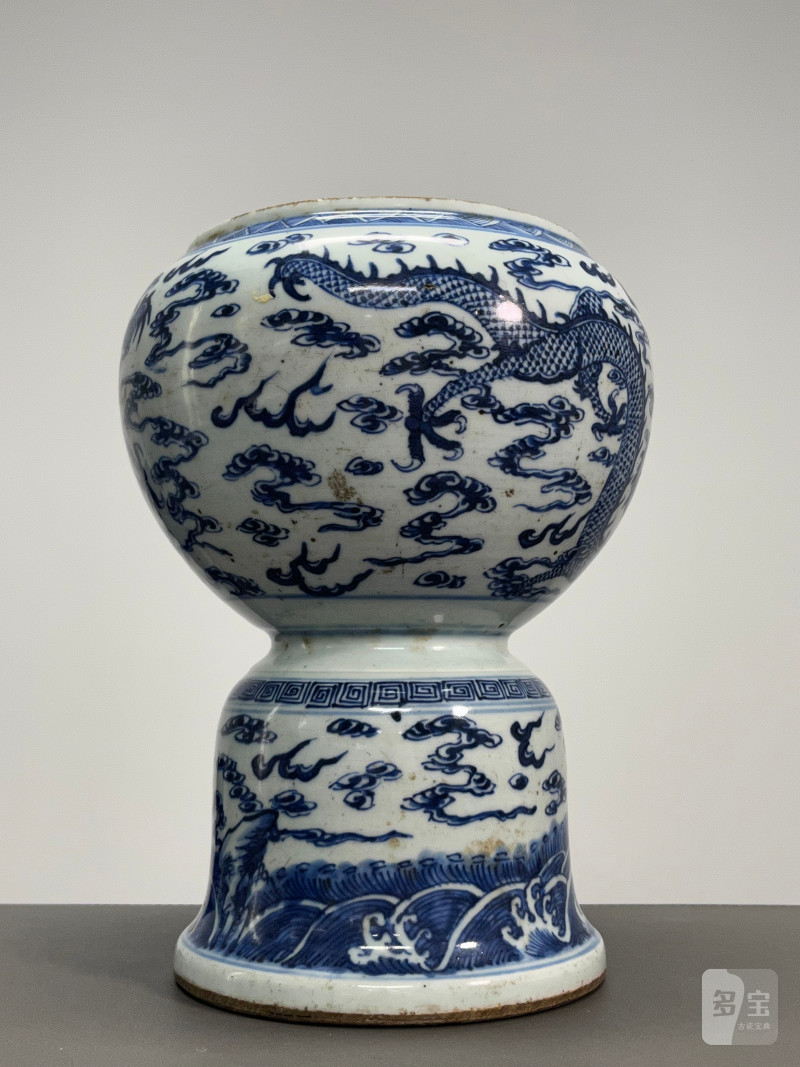 清光绪 青花龙纹净水碗 - 图6